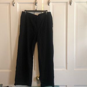 Black linen pants
